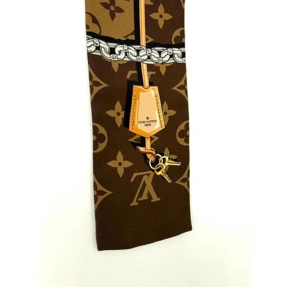 AUTHENTIC Louis Vuitton Bandeau Monogram Confidential M78655 Silk Scarf W/Box - Picture 7 of 9